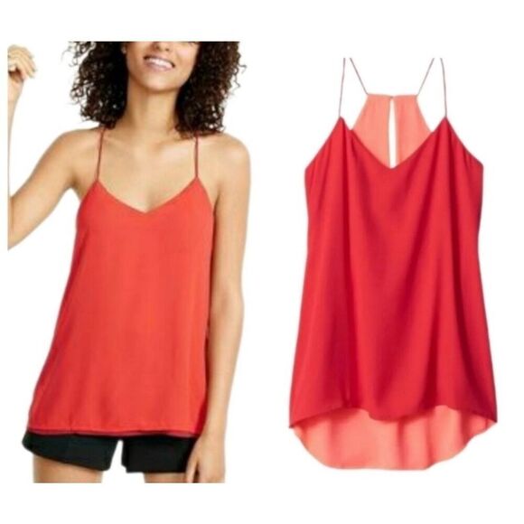 Express Reversible Barcelona Cami Top Red/Hot Pink Spaghetti Racerback Size XS - Picture 2 of 13